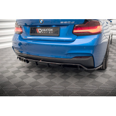 Maxton Design středový spoiler pod zadní nárazník s žebrováním pro BMW řada 2 F22, černý lesklý plast ABS, M-pack Maxton Design středový spoiler pod zadní nárazník s žebrováním pro BMW řada 2 F22, černý lesklý plast ABS, M-pack