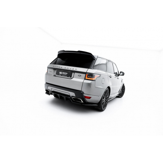 Maxton Design spoiler pod zadní nárazník s žebrováním pro Land rover Range Rover Sport Mk2 Facelift, černý lesklý plast ABS
