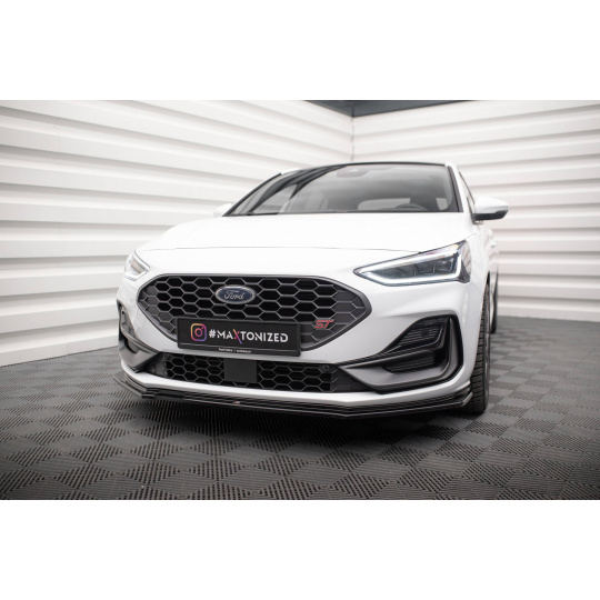 Maxton Design spoiler pod přední nárazník ver.5 pro Ford Focus, Focus ST Mk4, černý lesklý plast ABS Maxton Design spoiler pod přední nárazník ver.5 pro Ford Focus, Focus ST Mk4, černý lesklý plast ABS