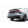Maxton Design spoiler pod zadní nárazník s žebrováním pro Audi A5 B10, černý lesklý plast ABS, Avant S-Line / Sedan S-Line
