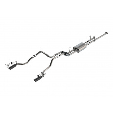 Borla Cat-Back výfukový systém "S-Type" pro Toyota Tundra 4.6L / 5.7L V8 automat, 2WD/4WD r.v. 2009-2013, barva koncovek: černá