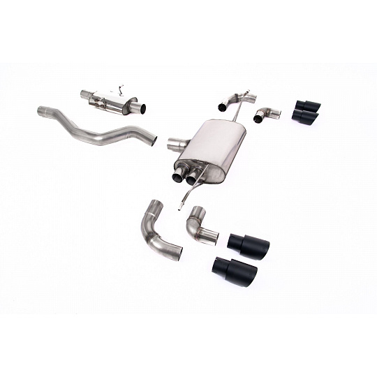 Milltek Sport výfukový systém OPF/GPF Back pro Land rover Defender 90 2.0 I4 P300/P400e (s OPF/GPF a bez OPF/GPF) 2020-2024, GT-90 černé koncovky