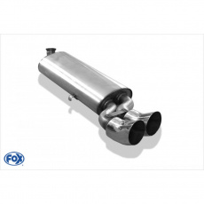 Fox Sportauspuff koncový tlumič výfuku s koncovkou 2x76 Typ 18 pro Audi 80 81 s motorem 1.6, 1.8, 1.9, 2.0, 2.2