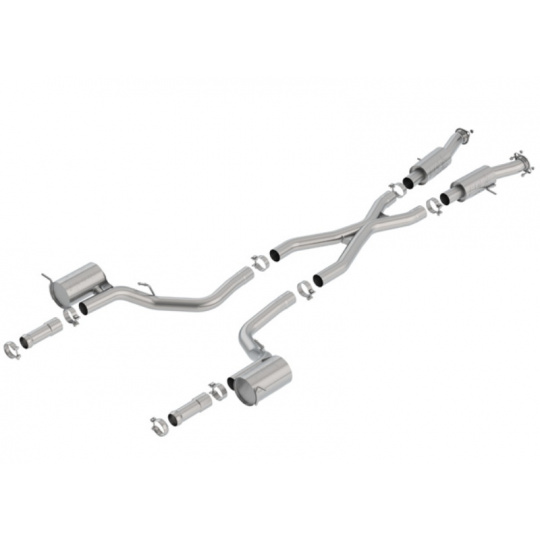 Borla Cat-Back výfukový systém "ATAK" pro Jeep Grand Cherokee Trackhawk 6,2l s automatickou převodovkou, AWD, 4-dvéř. r.v. 2018-2020