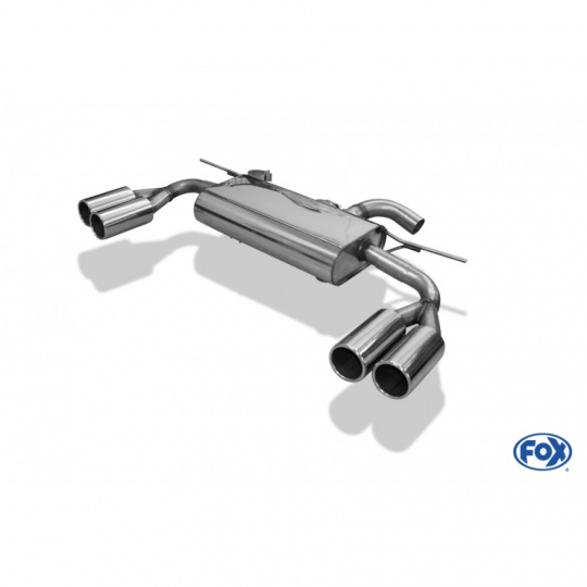 Fox Sportauspuff koncový tlumič výfuku s koncovkou 2x90 Typ 12 na obou stranách pro Volkswagen Tiguan II Benzin 2015- s motorem 2.0 162 kW 4motion