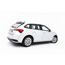 Maxton Design difuzory pod boční prahy pro Škoda Scala Mk1 Facelift, černý lesklý plast ABS