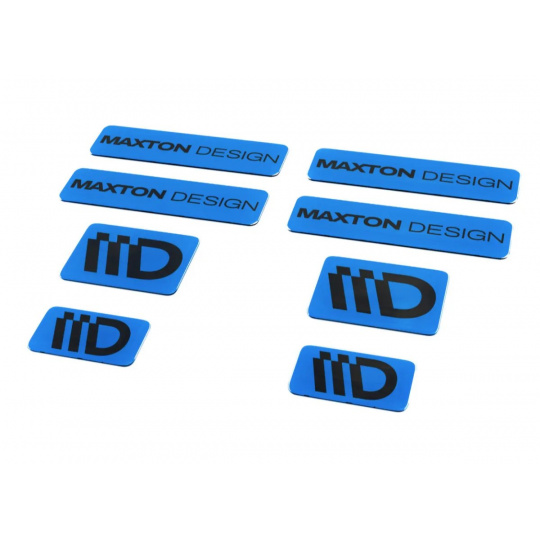 Maxton Design sada 3D samolepek 8 ks, barva: modrá / černá Maxton Design sada 3D samolepek 8 ks, barva: modrá / černá