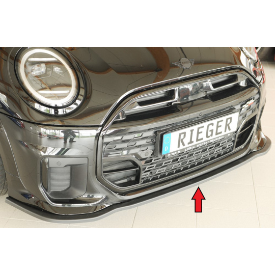Rieger lipa pod přední nárazník pro Mini John Cooper Works convertible (F67), 02/25-, plast ABS bez povrchové úpravy