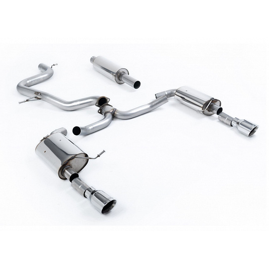 Milltek Sport výfukový systém cat-back s rezonátorem pro Volkswagen Jetta Mk7 (MQB) GLi 2.0T 2019-2024, typ koncovek: GT-100 leštěné