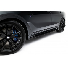 Maxton Design difuzory pod boční prahy pro BMW X7 G07 Facelift M-Pack, materiál pravý karbon