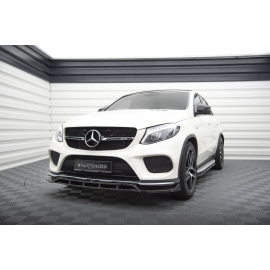 Maxton Design spoiler pod přední nárazník ver.2 pro Mercedes GLE Coupe C292 AMG 43, Coupe C292 AMG-Line, černý lesklý plast ABS