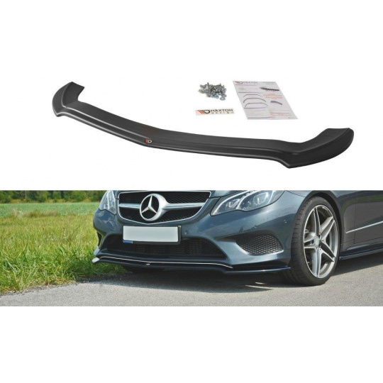 Maxton Design spoiler pod přední nárazník ver.1 pro Mercedes třída E w212/Standard, černý lesklý plast ABS