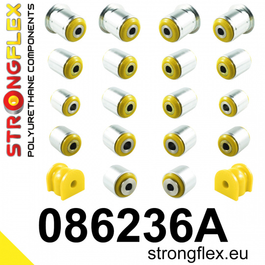 086236A: Strongflex Sada silentbloků zadního zavěšení varianta SPORT