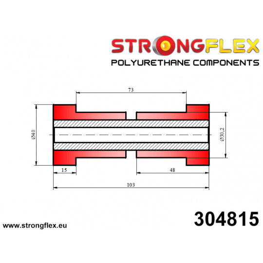 304815: Strongflex Univerzální silentblok 30mm