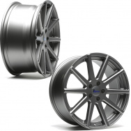 Sada konkávních ALU kol TA Technix XF2 pro Volkswagen Group / Mercedes, 4ks 8,5"x19" ET42, rozteč 5x112, střed 66,6/57,1 - šedá (GunMetal)