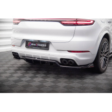 Maxton Design středový spoiler pod zadní nárazník s žebrováním pro Porsche Cayenne Mk3 Coupe, černý lesklý plast ABS Maxton Design středový spoiler pod zadní nárazník s žebrováním pro Porsche Cayenne Mk3 Coupe, černý lesklý plast ABS