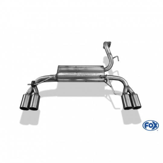 Fox Sportauspuff koncový tlumič výfuku s koncovkou 2x80 Typ 12 na obou stranách pro Kia Cerato  s motorem 1.5 D, 1.6, 1.6 D, 2.0, 2.0 D