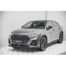 Maxton Design spoiler pod přední nárazník ver.2 pro Audi Q3 Sportback S-Line, černý lesklý plast ABS