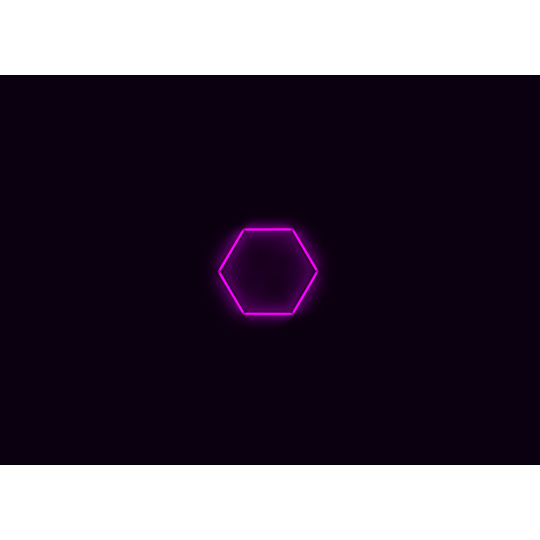 Kompletní LED hexagonové svítidlo růžové, rozměr: 1 element 97 x 84 cm