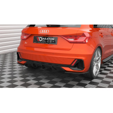 Maxton Design boční difuzory pod zadní nárazník ver.2 pro Audi A1 GB, černý lesklý plast ABS, S-Line