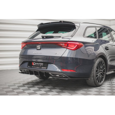 Maxton Design vložka zadního nárazníku pro Seat Leon FR Mk4, černý lesklý plast ABS