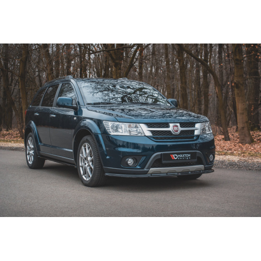 Maxton Design spoiler pod přední nárazník pro Fiat Freemont, černý lesklý plast ABS