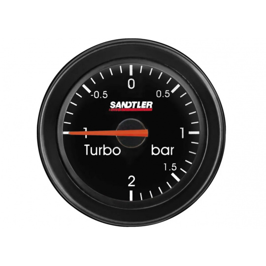 Sandtler série Racing přídavný ukazatel - tlak turba, barva: černá