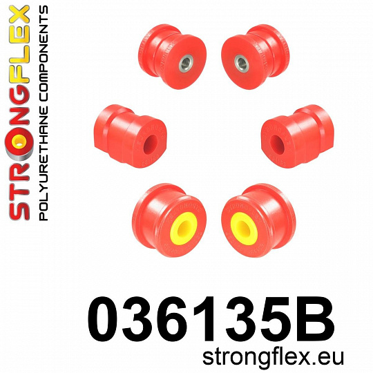 036135B: Strongflex Sada silentbloků předního zavěšení 036135B: Strongflex Sada silentbloků předního zavěšení