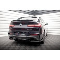 Maxton Design středový spoiler pod zadní nárazník s žebrováním v.2 pro BMW X4 G02, černý lesklý plast ABS, M-Pack Maxton Design středový spoiler pod zadní nárazník s žebrováním v.2 pro BMW X4 G02, černý lesklý plast ABS, M-Pack