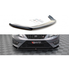 Maxton Design spoiler pod přední nárazník ver.2 pro Seat Leon FR Mk3, černý lesklý plast ABS