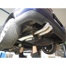 Fox Sportauspuff koncový tlumič výfuku s koncovkou 2x76 Typ 18 pro Volkswagen Golf IV s motorem 1.6, 1.8, 1.9 TDI, 2.0