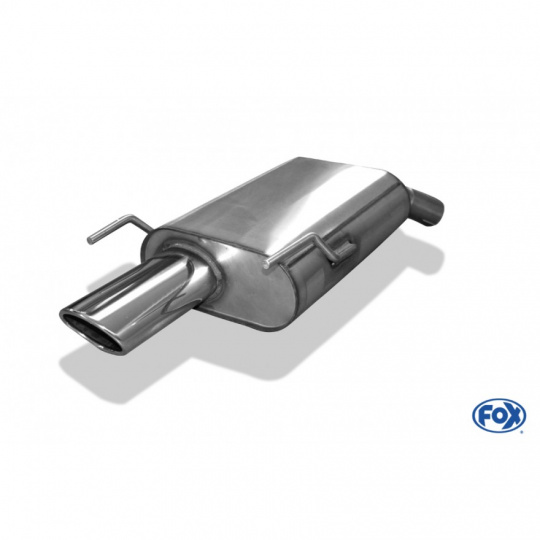 Fox Sportauspuff koncový tlumič výfuku s koncovkou 1x106x71 Typ 32 pro Opel Vectra C s motorem 1.6, 1.8