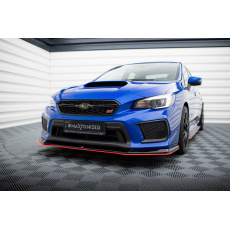 Maxton Design spoiler pod přední nárazník ver.2 pro Subaru Wrx STI Mk1 Facelift, černý lesklý plast ABS, s červenou linkou Maxton Design spoiler pod přední nárazník ver.2 pro Subaru Wrx STI Mk1 Facelift, černý lesklý plast ABS, s červenou linkou