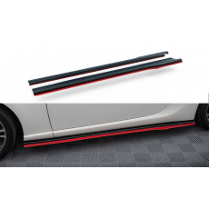 Maxton Design difuzory pod boční prahy ver.2 pro Subaru BRZ Mk1, Mk1 Facelift, černý lesklý plast ABS, s červenou linkou Maxton Design difuzory pod boční prahy ver.2 pro Subaru BRZ Mk1, Mk1 Facelift, černý lesklý plast ABS, s červenou linkou
