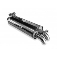 Fox Sportauspuff koncový tlumič výfuku s koncovkou 2x55 Typ 26 pro Mercedes třída E W123 s motorem 2.7, pro 6válcové motory