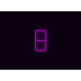 Kompletní LED čtyřhranné svítidlo růžové, rozměr: 2 elementy 44 x 88 cm