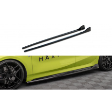 Maxton Design difuzory pod boční prahy v.5 pro BMW řada 1 F40, černý lesklý plast ABS, M-Pack/M135i