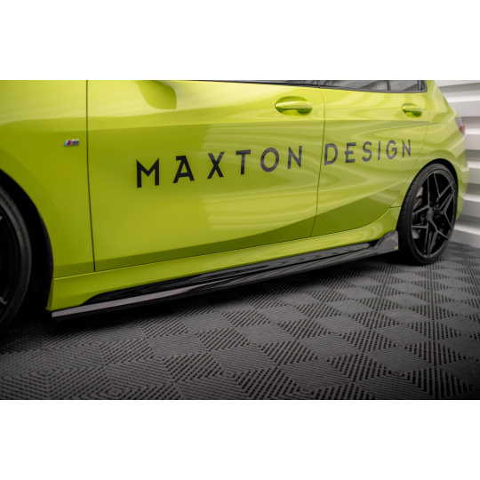Maxton Design difuzory pod boční prahy v.5 pro BMW řada 1 F40, černý lesklý plast ABS, M-Pack/M135i