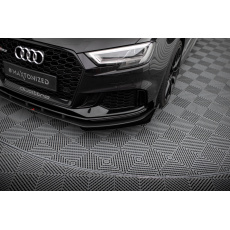 Maxton Design rohové spoilery pod přední nárazník pro Audi RS3 8V Facelift, plast ABS bez povrchové úpravy