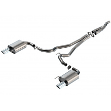 Borla Cat-Back výfukový systém "S-Type" pro Ford Mustang 2.3L EcoBoost, automat, RWD, Coupe/Convertible, r.v. 2024, bez aktivního výfuku, typ koncovek: chromové