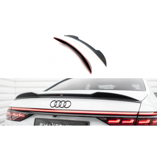 Maxton Design prodloužení spoileru 3d pro Audi A8 D5, černý lesklý plast ABS