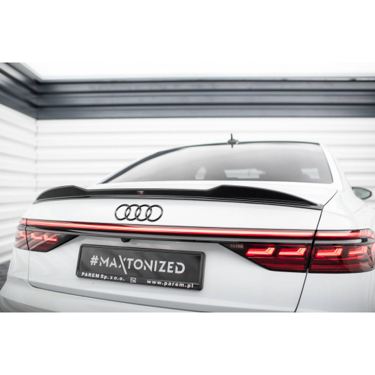 Maxton Design prodloužení spoileru 3d pro Audi A8 D5, černý lesklý plast ABS