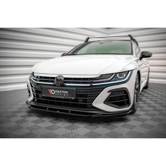 Maxton Design spoiler pod přední nárazník pro Volkswagen Arteon R, černý lesklý plast ABS