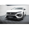 Maxton Design spoiler pod přední nárazník pro Peugeot 408 Mk1, černý lesklý plast ABS