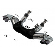 Borla Cat-Back "S-Type" pro Chevrolet Corvette Stingray C8 6,2l V8, automat, RWD 2-dvéř., AFM (20'-21')/DFM (22'-24'), r.v. 2020-2024, typ koncovek: karbonové se světlými středy