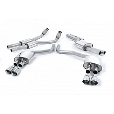 Milltek Sport homologovaný výfuk cat-back s rezonátorem (tišší) pro Audi S6 4.0 TFSI C7 quattro 2012-2018, typ koncovek: GT-100 leštěné