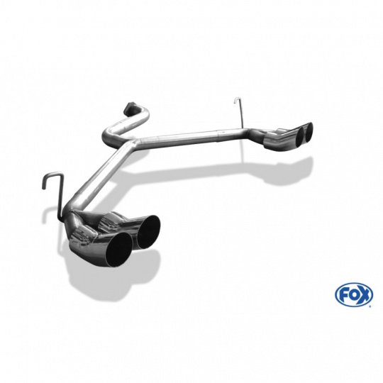 Fox Sportauspuff koncový díl s koncovkou 2x76 Typ 18 na obou stranách pro Alfa Romeo GTV  s motorem