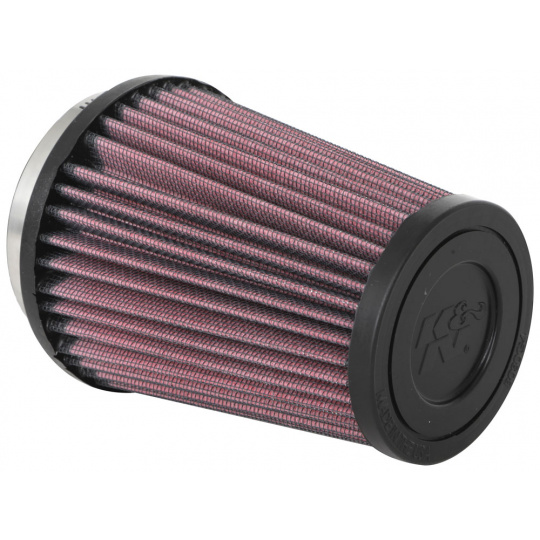 K&N univerzální kulatý zkosený filtr se vstupem 73 mm a výškou 127 mm, gumový vrchlík
