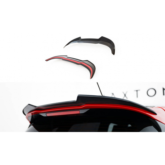 Maxton Design prodloužení spoileru ver.2 pro Ford Fiesta ST Mk8, černý lesklý plast ABS