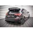 Maxton Design "Street pro" vložka zadního nárazníku s křidélky pro Mercedes třída A W177 A35 AMG Aero, plast ABS bez povrchové úpravy, hatchback, s červenou linkou